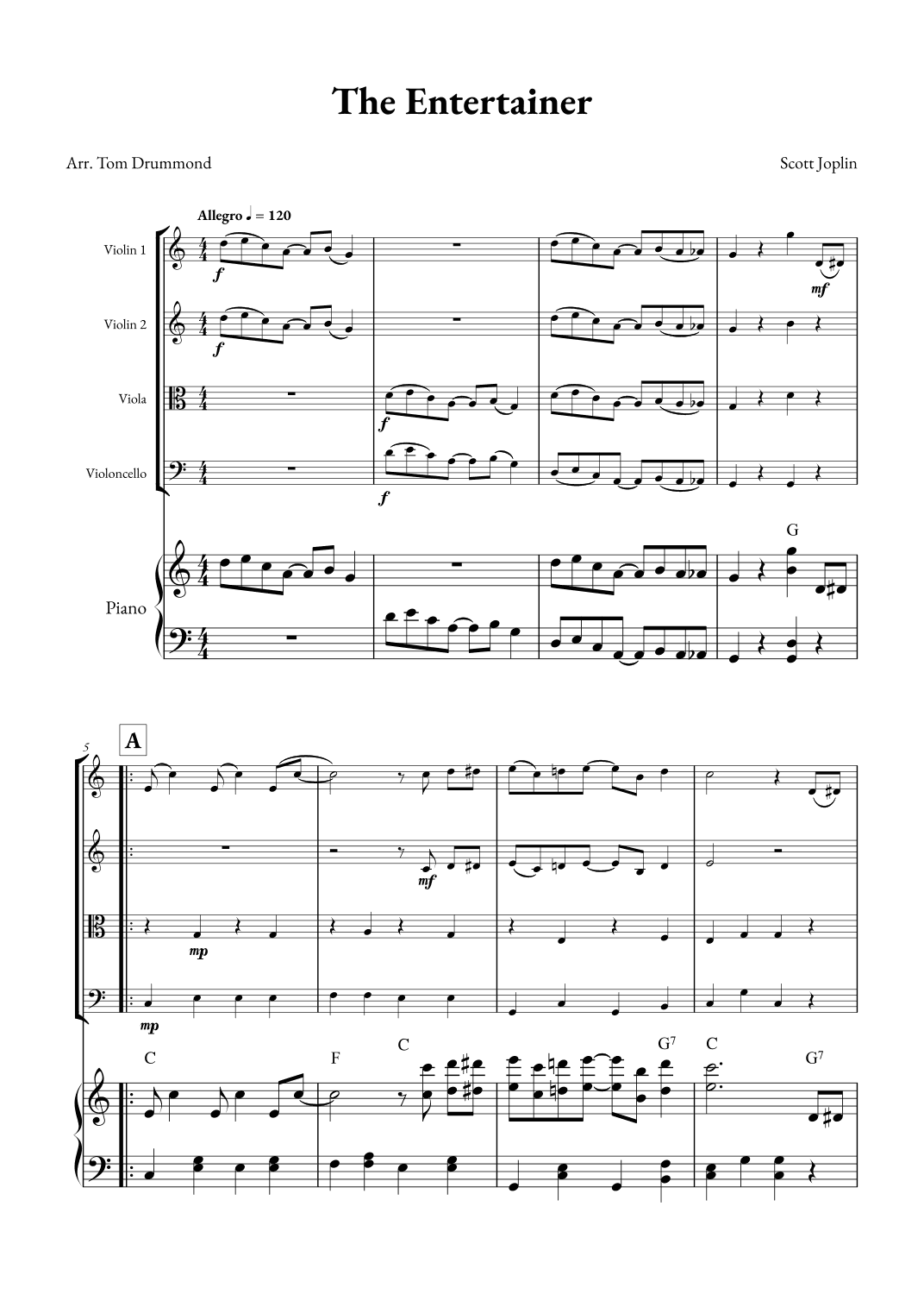 The Entertainer (arr. Tom Drummond)