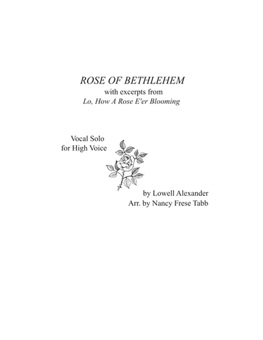 Rose Of Bethlehem (arr. Nancy Frese Tabb)
