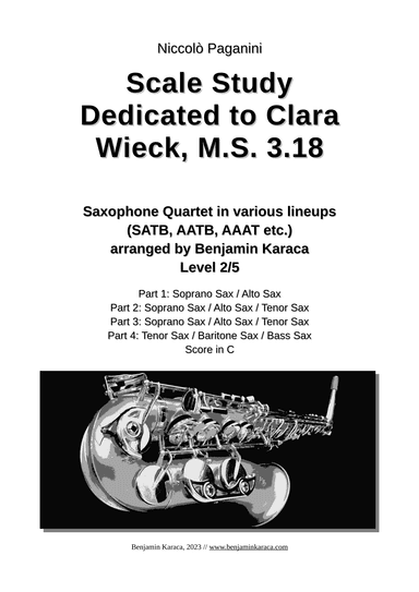 Scale Study dedicated to Clara Wieck, M.S. 3.18 (arr. Benjamin Karaca)