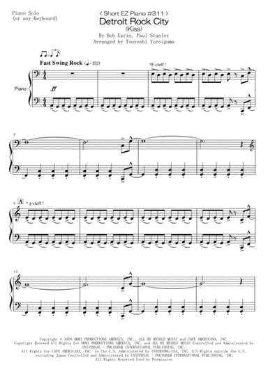 Detroit Rock City (arr. Tsuyoshi Yoroiguma)