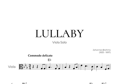 Lullaby (Viola Solo) - Johannes Brahms (arr. Pedro Merendi)