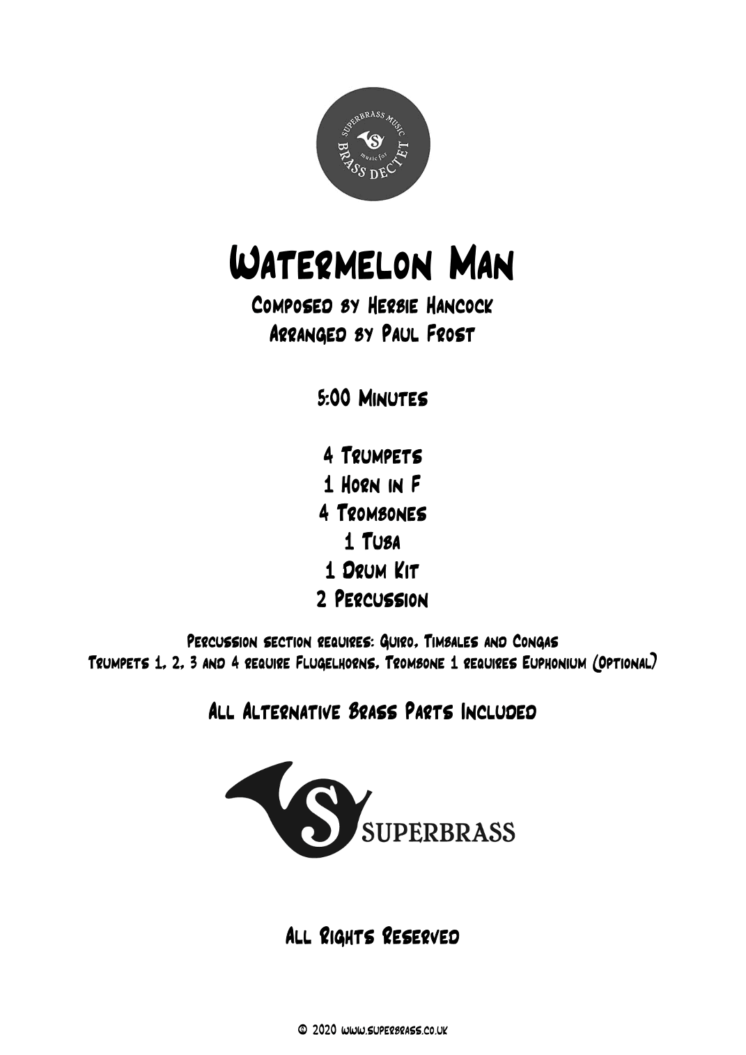 Watermelon Man (arr. Paul Frost)