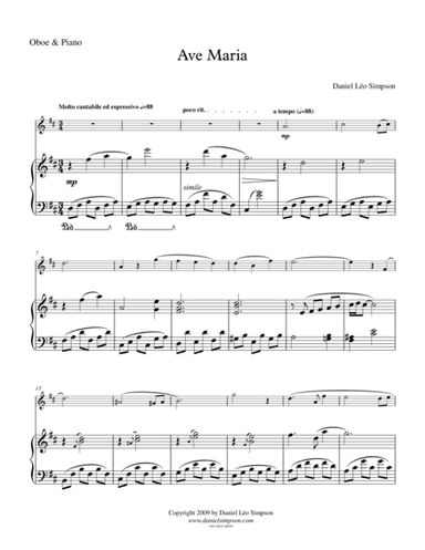 Ave Maria (for Oboe & Piano)