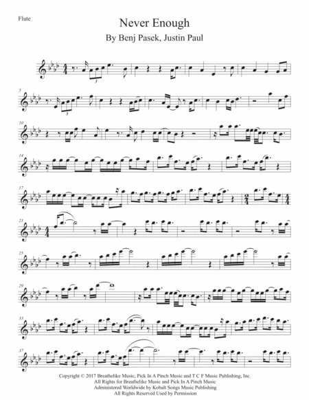 Never Enough (arr. Kevin Busse)
