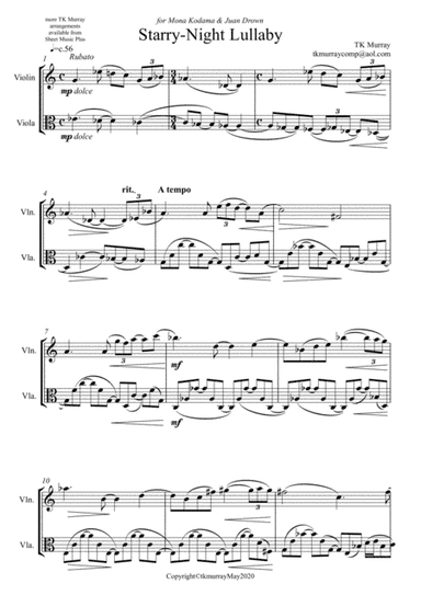 Murray - Starry Night Music - Violin & Viola