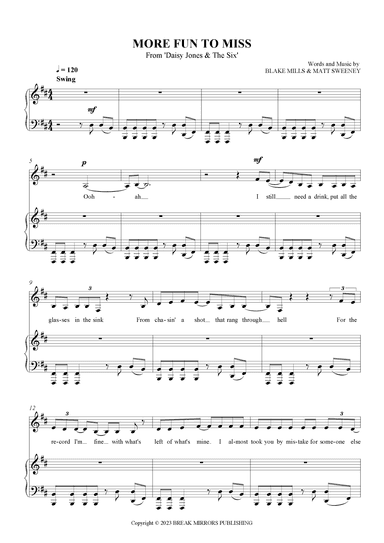 More Fun To Miss (arr. S Carlile)