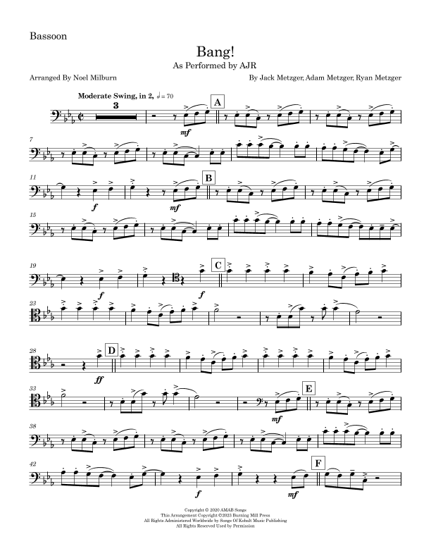 Bang! (arr. Noel Milburn)