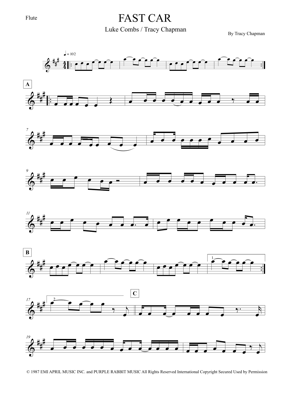Fast Car (arr. Leo Silva)