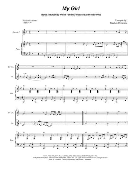 My Girl (arr. Stephen DeCesare)