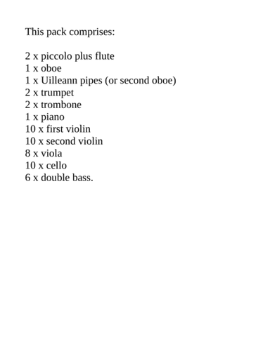 O Love, that wilt not let me go - SATB plus orchestra - ALL INSTRUMENTAL PARTS