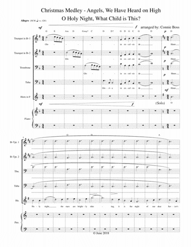 Christmas Medley - Angels We Have Heard on High, O Holy Night, What Child is This? Brass ensemble (arr. Connie Boss)