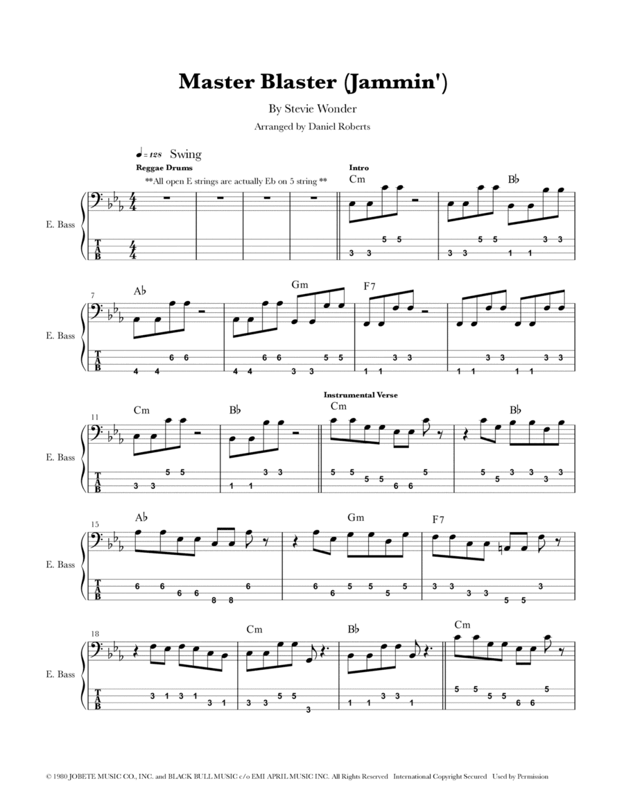 Master Blaster (arr. Daniel Roberts)