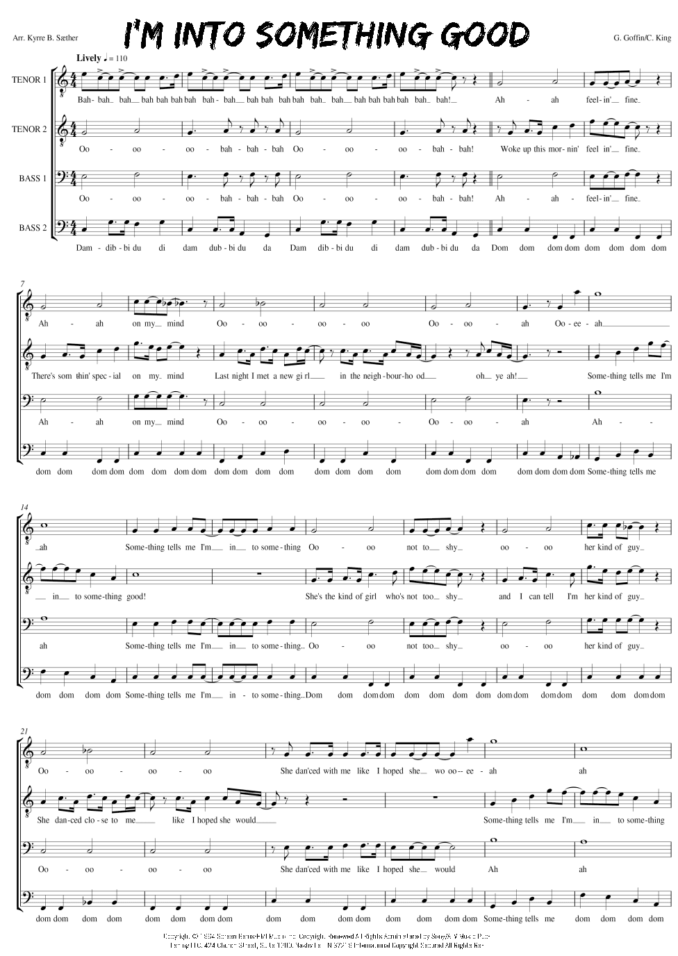 I'm Into Something Good (arr. Kyrre Bjørdal Sæther)