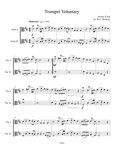 Trumpet Voluntary (Viola Duet) (arr. B. C. Dockery)
