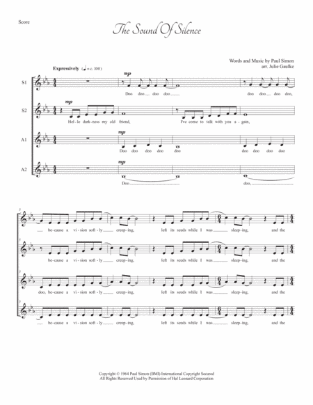 The Sound Of Silence (arr. Julie Gaulke)