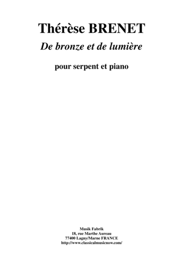 Thérèse Brenet  - De Bronze et De Lumière