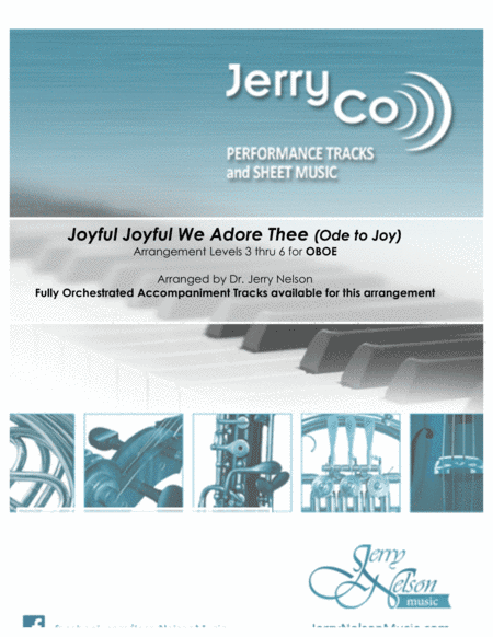 Joyful Joyful We Adore Thee  (Arrangements Level 3-6 for OBOE + Written Acc)  Hymns (arr. Dr Jerry Nelson)