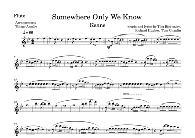 Somewhere Only We Know (arr. Thiago Araujo)