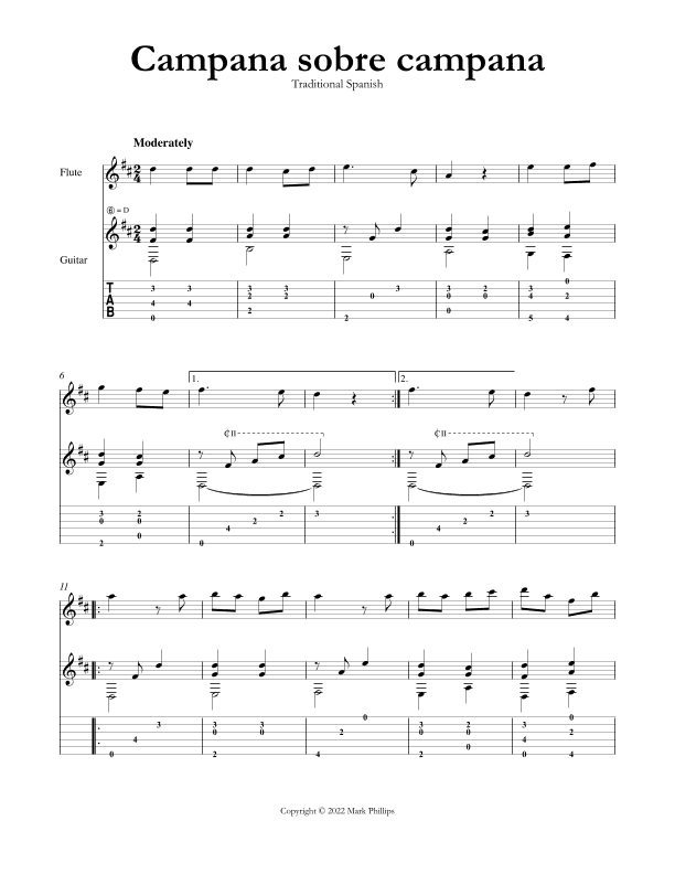Campana sobre campana (arr. Mark Phillips)
