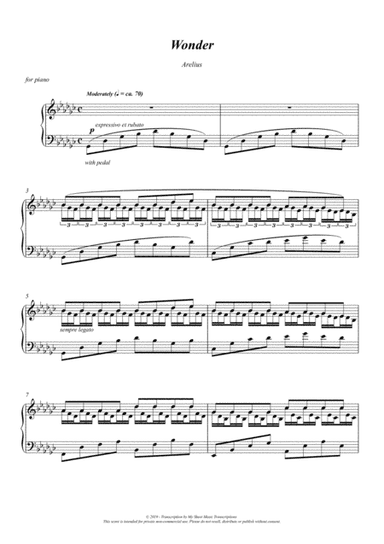 Wonder (Piano Solo by Arelius)