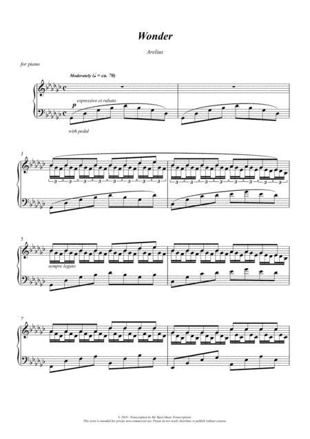 Wonder (Piano Solo by Arelius)
