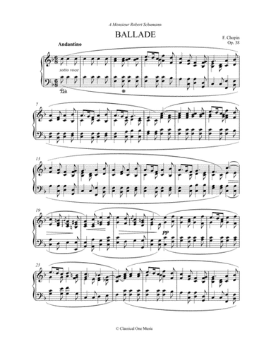 Chopin - Ballade No. 2 in F major, Op. 38(Piano) (arr. MPS)