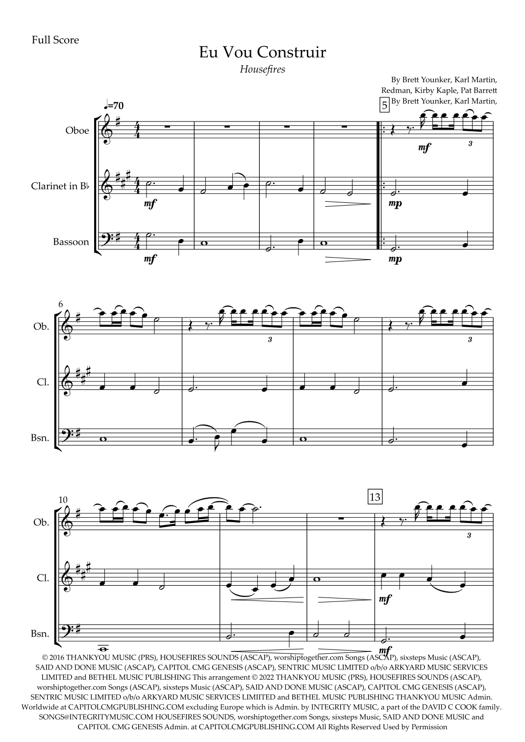 Build My Life (arr. Fabio Britto)