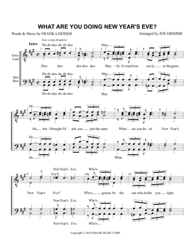 What Are You Doing New Year's Eve? (arr. Joe Grimme)