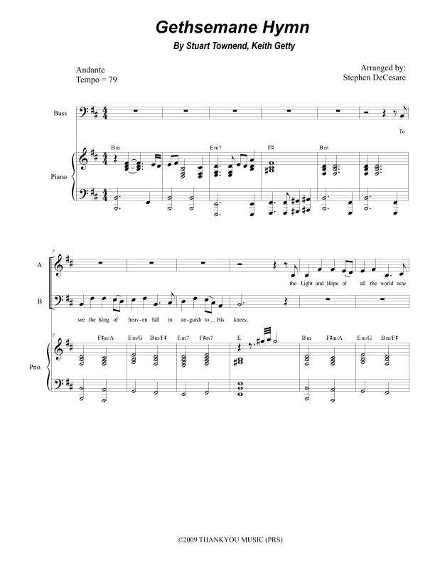 Gethsemane Hymn (arr. Stephen DeCesare)