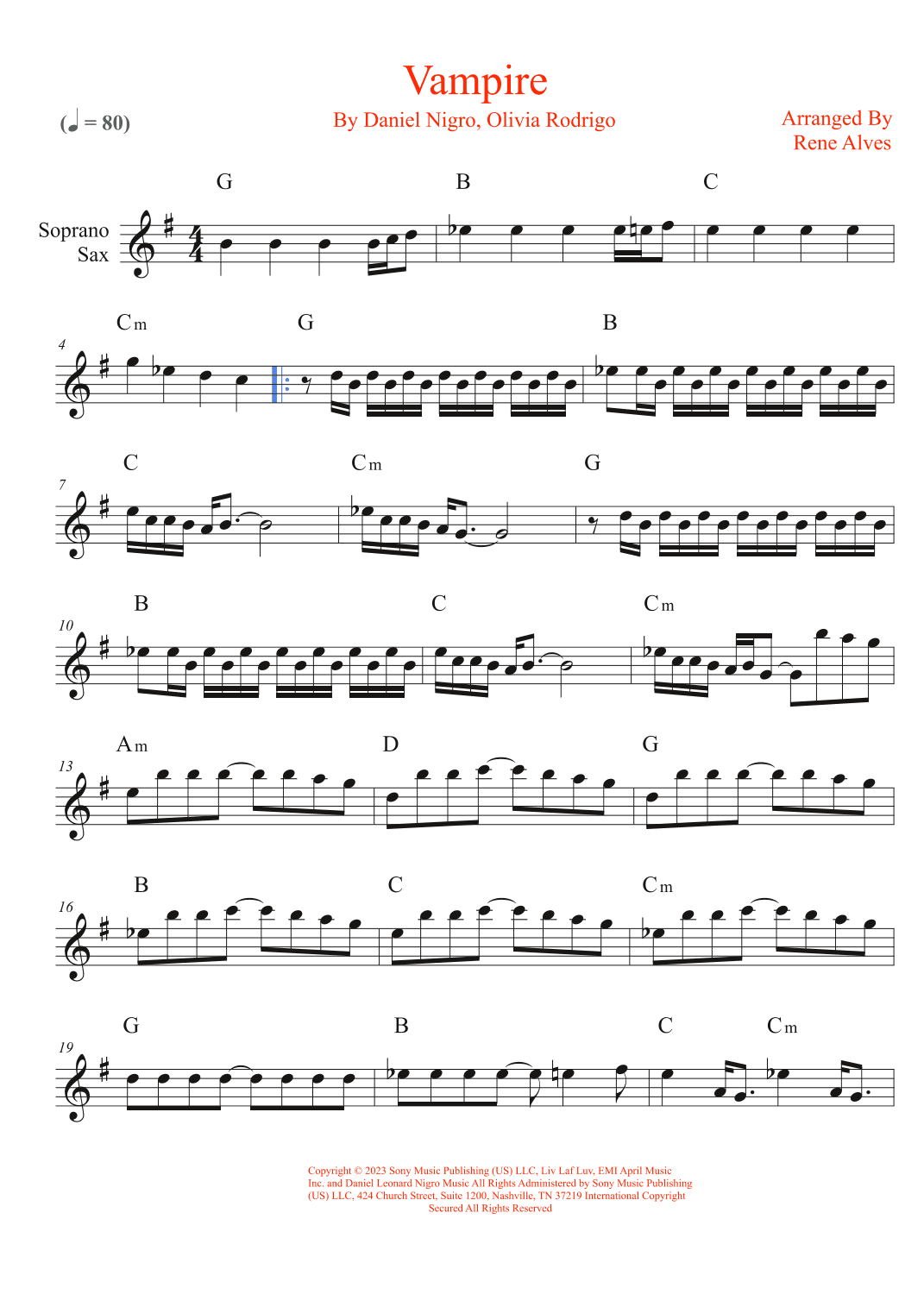 Vampire (arr. Rene Alves)