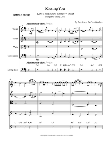 Kissing You (arr. Sherry Lewis)