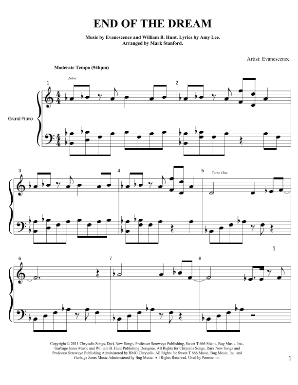 End Of The Dream (arr. Mark Stanford)