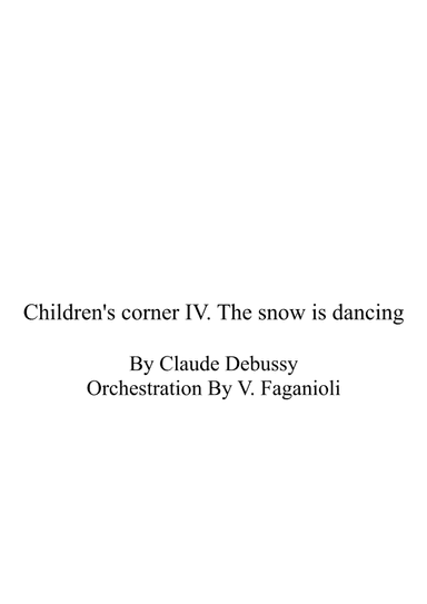 Children's Corner IV The snow is dancing (arr. Valdeci Faganioli)