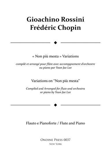 Variations on "Non piu mesta" for Flute and Piano (arr. Yoon Jae Lee)
