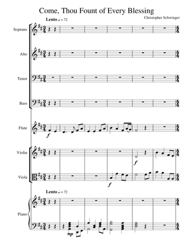 Come, Thou Fount of Every Blessing - #1 of 5 in my Suite of Hymns (arr. Christopher Schwinger)