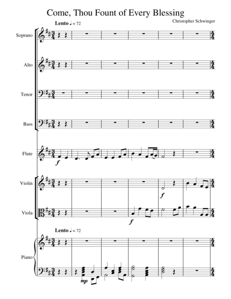 Come, Thou Fount of Every Blessing - #1 of 5 in my Suite of Hymns (arr. Christopher Schwinger)