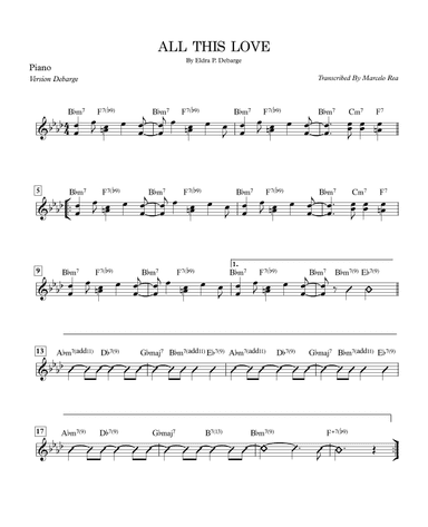 All This Love (arr. Transcribed By Marcelo Rea)