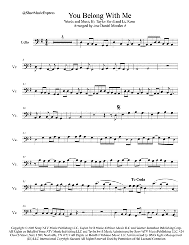 You Belong With Me (arr. Jose Daniel Morales A.)