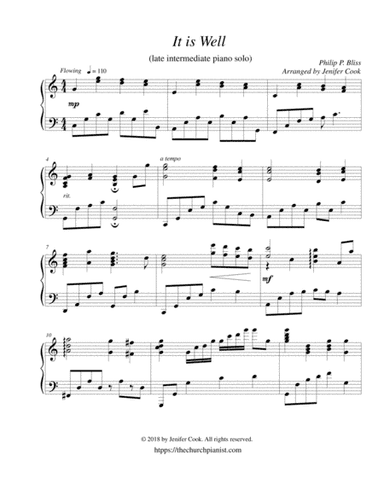 It is Well (by the mountain stream) (arr. Arranged by Jenifer Cook)