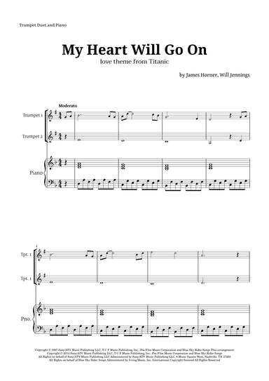 My Heart Will Go On (love Theme From 'titanic') (arr. Langanho)