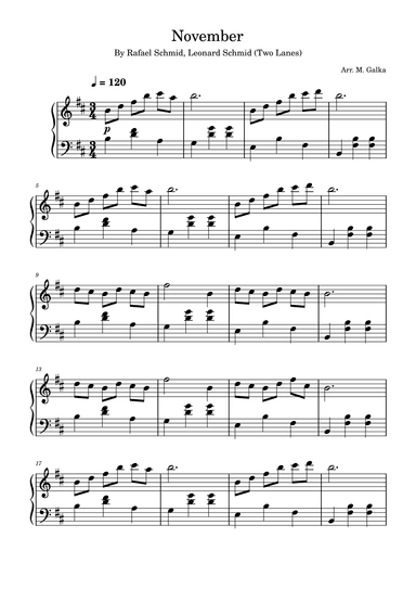 November (arr. M. Galka)