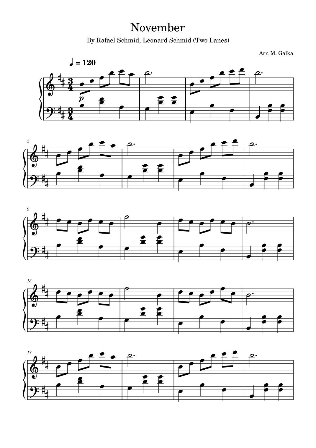 November (arr. M. Galka)