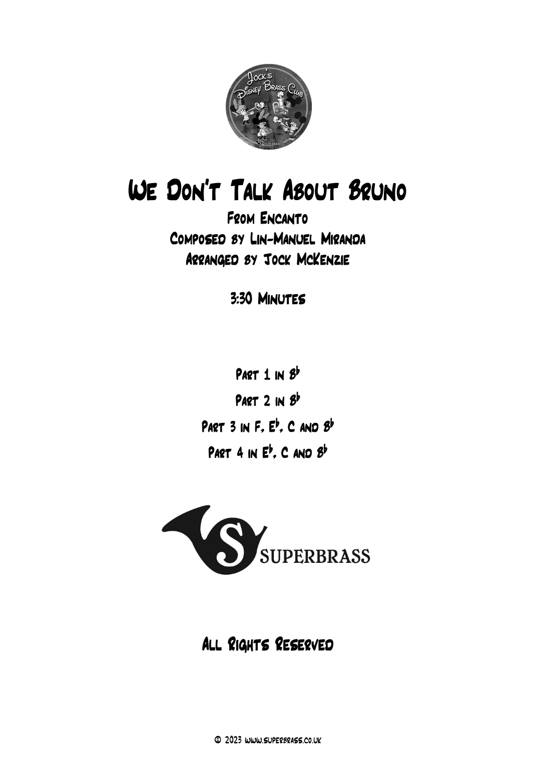 We Don't Talk About Bruno (arr. Jock McKenzie)
