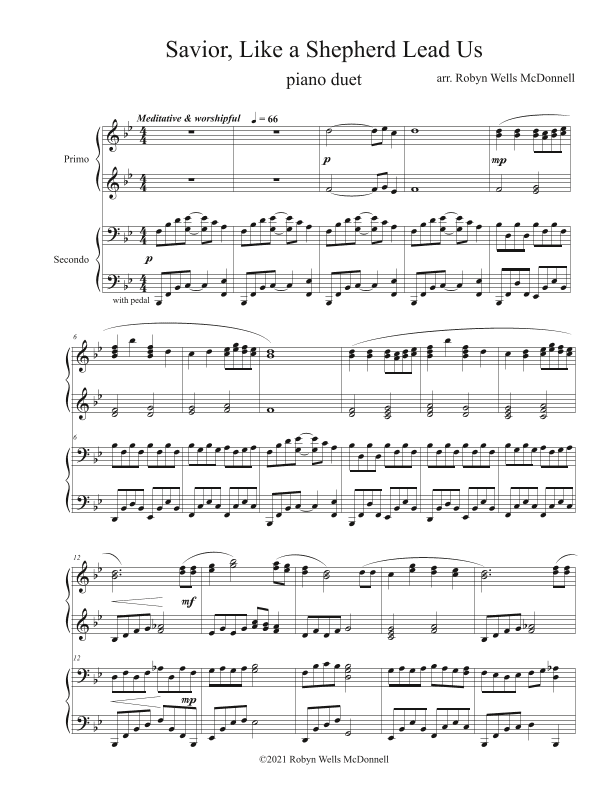 Savior, Like a Shepherd Lead Us (arr. Robyn Wells McDonnell)