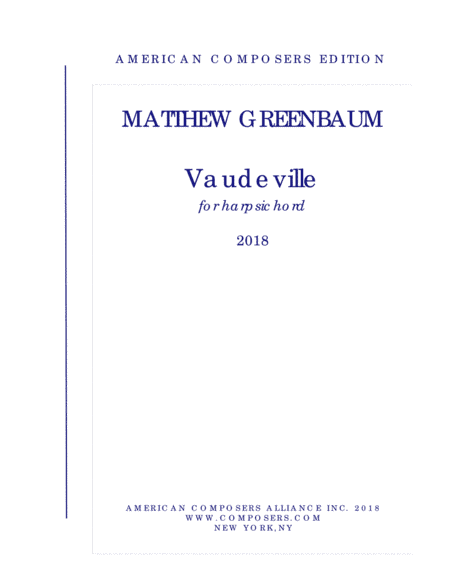 [Greenbaum] Vaudeville