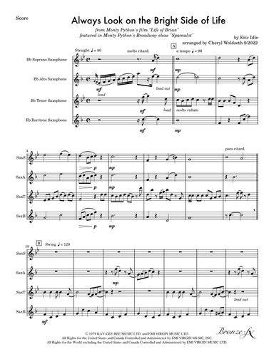 Always Look On The Bright Side Of Life (arr. Cheryl Woldseth - Bronze:FX)