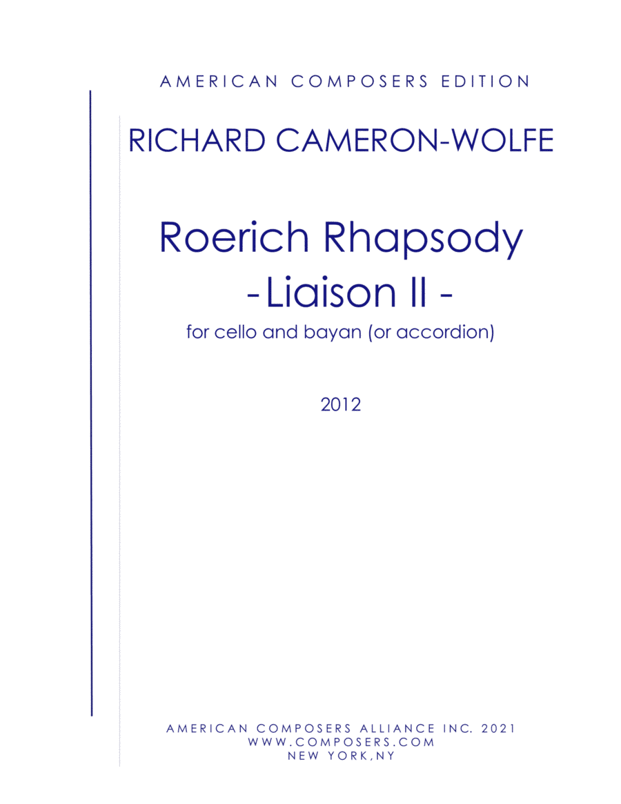[Cameron-Wolfe] Roerich Rhapsody - Liason II