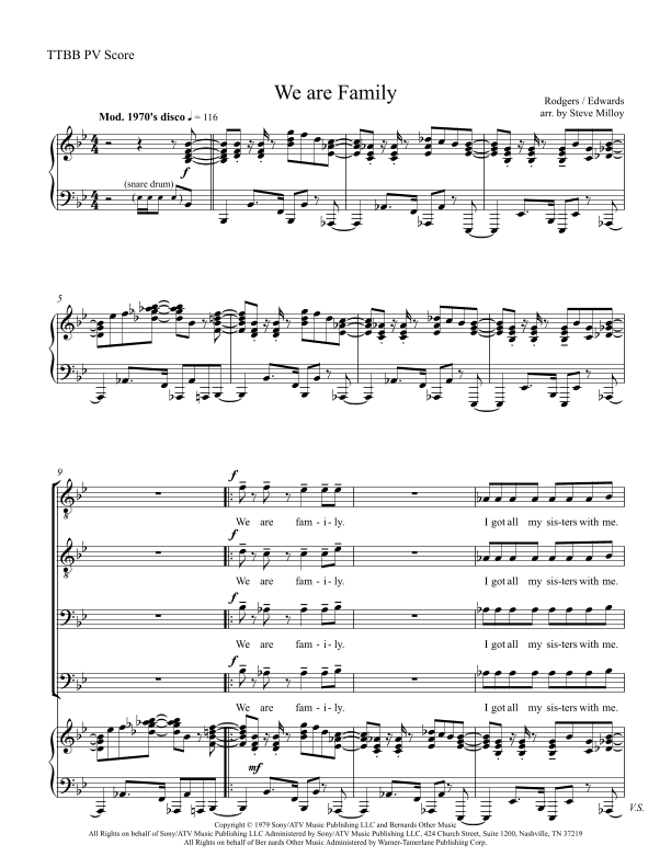 We Are Family (arr. Steve Milloy)