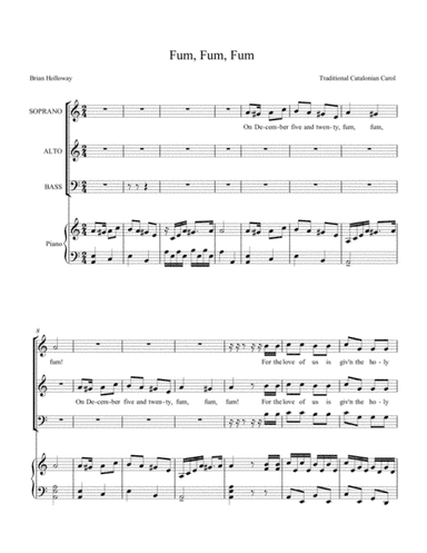 Fum, Fum, Fum ! (arr. Brian Holloway)