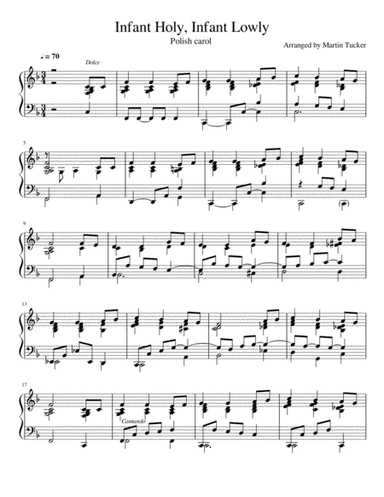 Infant holy, infant lowly: a jazz lullaby (arr. Martin Tucker)